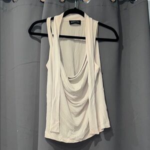 Papaya Women’s Cream Drape Neck Top